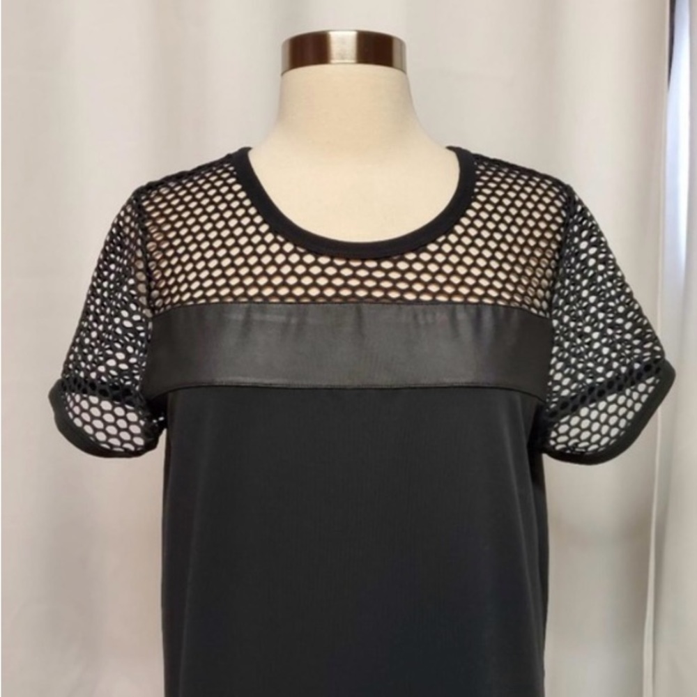 Fabletics Sara Black Mesh And Net Athletic Dress M - image 6